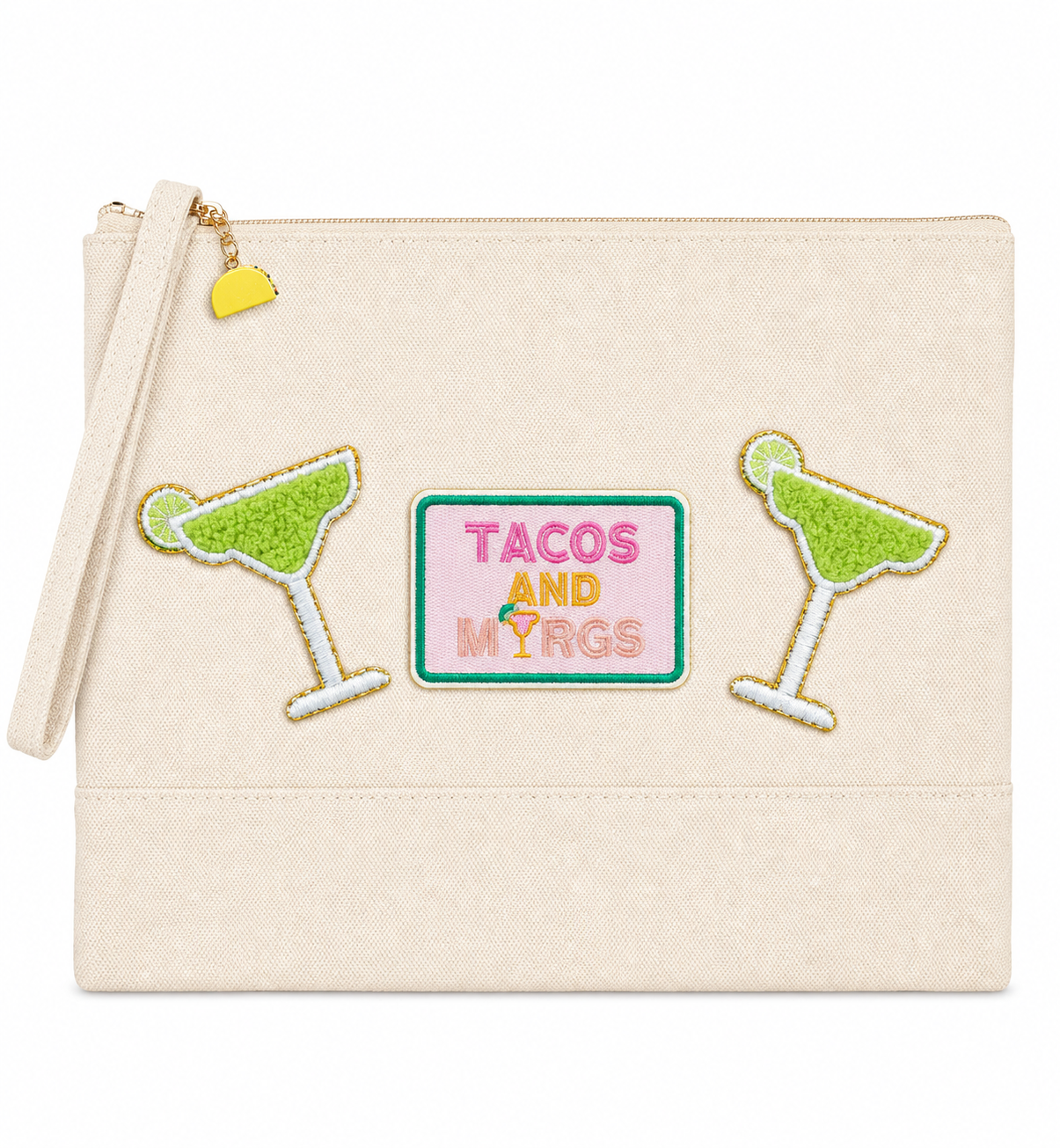Tacos & Margs Cotton Canvas Zipper Pouch