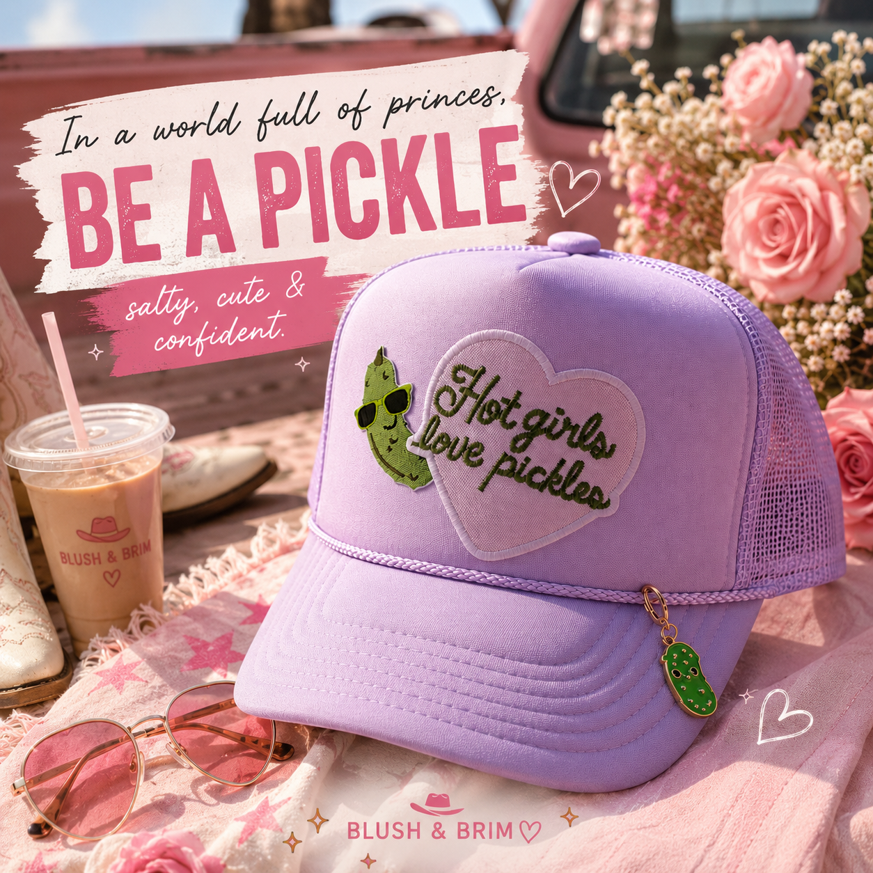 Hot Girls Love Pickles Foam Trucker Hat