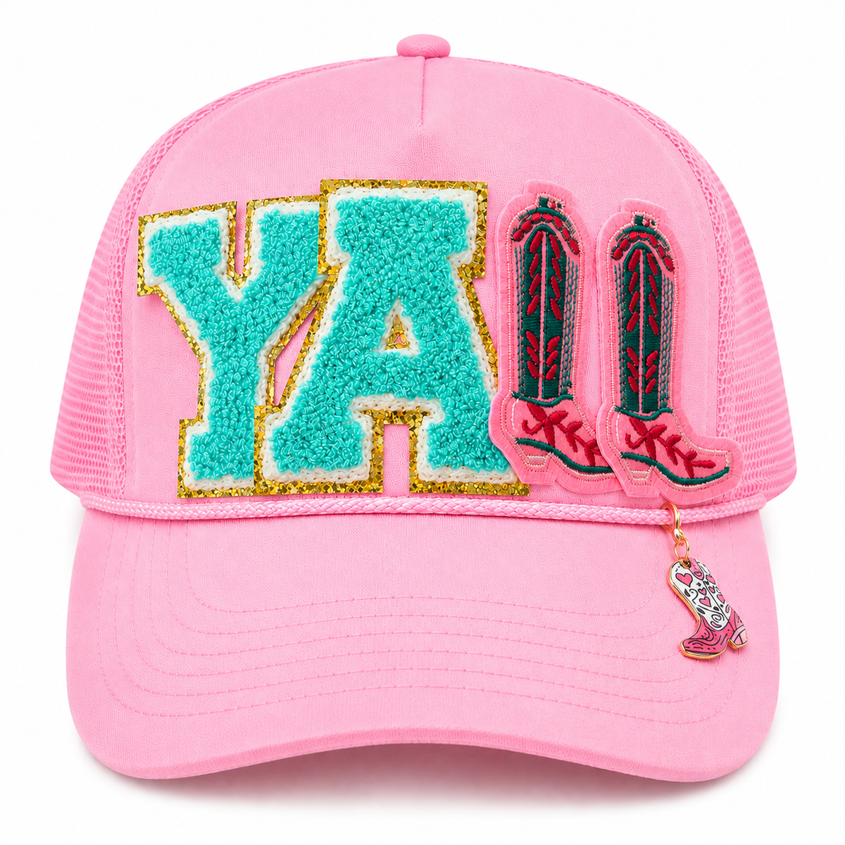 Y’all Pink Western Trucker Hat